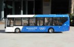 1:64 Scale Blue-White Die-Cast Beijing 2008 Olympics Bus Model