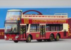 Wine Red 1:43 Scale Diecast AnKai Sightseeing Double Dekcer Bus