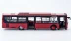 Wine Red 1:42 Scale Die-Cast YuTong City Bus Model