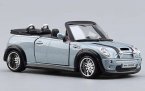 Blue 1:32 Scale Bburago Diecast Mini Cooper S Cabrio Model