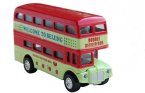 Kids Scale Red /Blue /Green Diecast BeiJing Double Decker Bus
