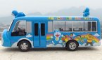 Kids Blue Pull-Back Function Diecast Doraemon School Bus Toy