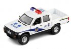 White 1:32 Kids Police Diecast Toyota Hilux Pickup Truck Toy