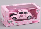 Kids Pink 1:38 Scale Hello Kitty Diecast VW Beetle Toy