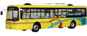 1:76 Scale Yellow ShangHai VOLVO Bus Model