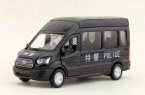 Kids 1:42 Scale Black Diecast Ford Transit Police Van Toy