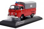 Red 1:43 Scale Fire Fighting Die-Cast VW T2 Pritsche Model