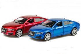 Kids 1:36 Scale Blue / Red Diecast Audi A7 Toy