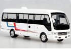 1:64 Scale White Diecast Toyota Coaster Coach Bus Model