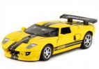 Yellow 1:32 Scale Pull-Back Kids Diecast Ford GT Toy