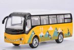 Kids Red / Yellow / White / Green Diecast Coach Bus Toy