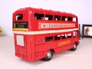 Large Scale Tinplate NO.8 Red London Double Decker Bus Model
