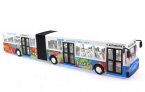 Large Scale Kids Red/ Yellow / Blue Electric Articulated Bus Toy