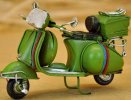 Vintage White / Green 1:18 Scale Tinplate Vespa Scooter Model