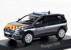 1:43 Scale Blue Gendarmerie Diecast 2020 Peugeot 5008 SUV Model