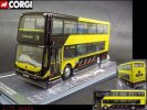 Kids 1:76 Scale Yellow-Black Double Decker Bus Toy