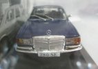 Blue 1:43 Scale IXO Diecast 1972 Mercedes-Benz 280 SE