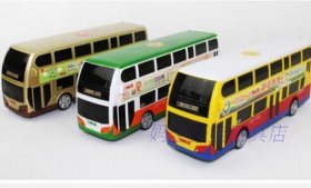 Kids Yellow / Green / Golden R/C Hong Kong Double Decker Bus Toy