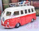 Medium Scale Red-White Ancient Style Bus Model