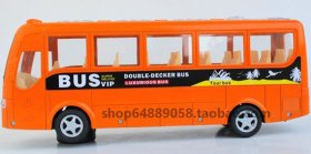 Kids Gray / Orange Plastics Electric Tour Bus Toy