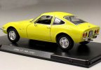 Yellow 1:24 Scale Whitebox Diecast 1970 Opel GT 1900 Model