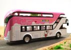 Pink-White Kids Hello Kitty Diecast Double Decker Bus Toy
