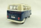 1:36 Scale Blue-White VW School Bus Model