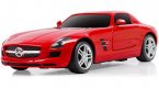 Red / Silver 1:24 Scale Kids R/C Mercedes-Benz SLS AMG Toy