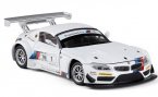White 1:24 Scale Diecast BMW Z4 GT3 Model