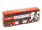 Red Kids Tiny Diecast Hong Kong E500 Double Decker Bus Toy