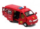 Red Kids Fire Department Die-cast Van Bus Toy