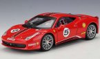 1:24 Scale Red Bburago Diecast Ferrari 458 Challenge Model