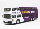 1:76 Scale China Insurance Die-Cast Nanjing Double Decker Bus