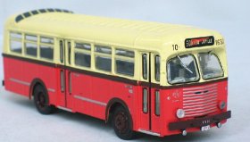 1:72 Scale White-red ATLAS Brossel Jouckheere Bus Model