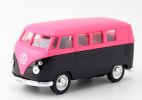 Kids Pink-Black Welly 1:36 Scale Diecast 1963 VW T1 Bus Toy