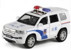 1:32 Scale White Police Diecast Toyota Land Cruiser V8 SUV Toy
