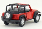 1:36 Scale Kids Welly Red Diecast Jeep Wrangler Rubicon Toy