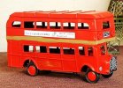 Iron Made Classical Retro Red Double Decker London Street Bus