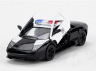 Kids 1:36 Scale White-Black Diecast Lamborghini Police Car Toy