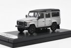 Silver 1:64 Scale Diecast Land Rover Defender 110 Model