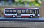 Gray-Red 1:64 Scale Diecast HuangHai Beijing City Bus Model