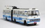 1:76 White-Blue Diecast ShangHai SK561GF Trolley Bus Model