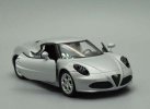 Welly Silver Kids 1:36 Scale Diecast Alfa Romeo 4C Toy
