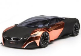 Black-Golden 1:18 Scale Diecast Peugeot Concept ONYX Model