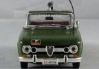 Army Green 1:43 Police DEA Diecast 1970 Alfa Romeo 1600 Model
