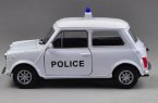 White 1:36 Kids Welly Police Diecast Mini Cooper 1300 Toy