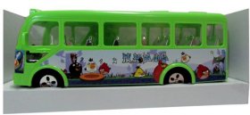 Kids Green Plastics Electric Angry Birds City Bus Toy