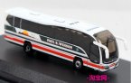 White Mini Scale Oxford Die-Cast Paul S Winson Tour Bus Model