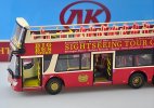 Wine Red 1:43 Scale Diecast AnKai Sightseeing Double Dekcer Bus