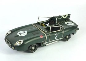 Deep Green Vintage Medium Scale Tinplate 1957 Jaguar XKSS Model